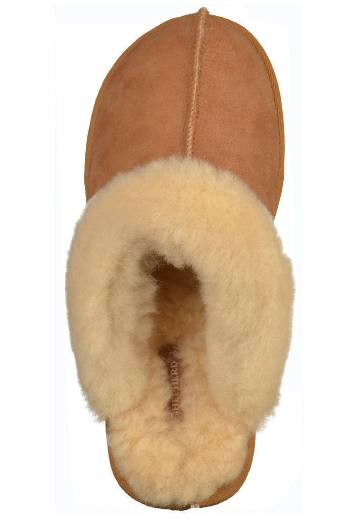Shepherd Hausschuhe Leder Kastanie Warmfutter