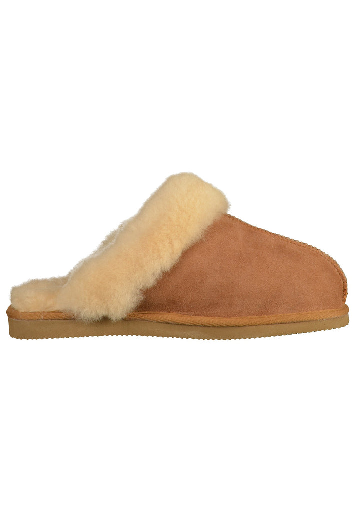 Shepherd Hausschuhe Leder Kastanie Warmfutter