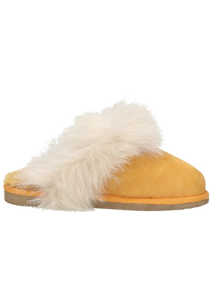 Shepherd Hausschuhe Leder Mustard Warmfutter