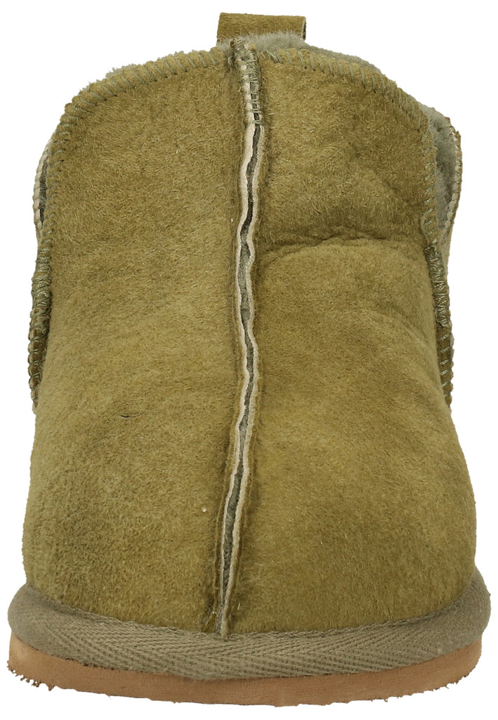 Shepherd Hausschuhe Leder Olive Warmfutter