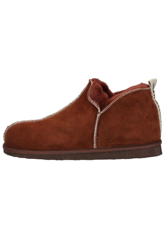 Shepherd Hausschuhe Leder Rot Warmfutter