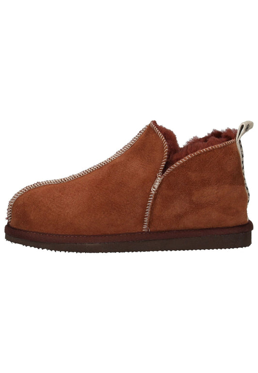 Shepherd Hausschuhe Leder Rot Warmfutter
