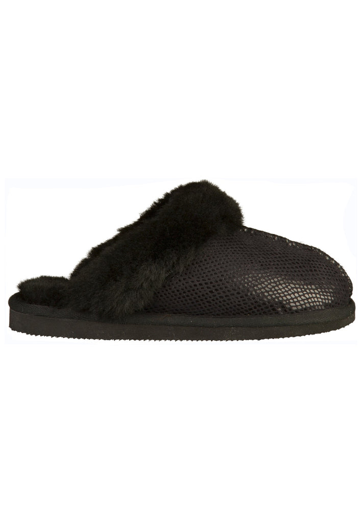 Shepherd Hausschuhe Leder Schwarz