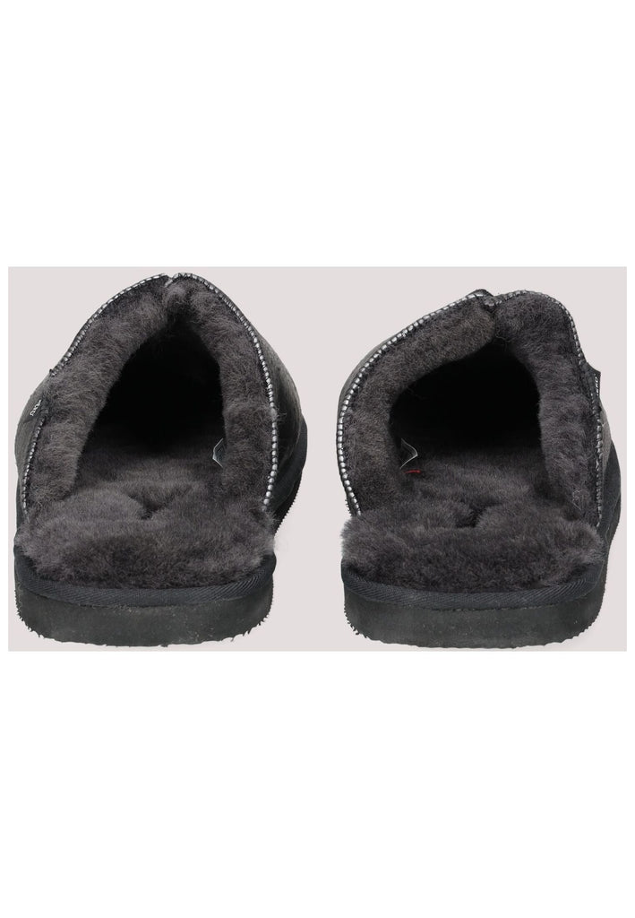 Shepherd Hausschuhe Leder Schwarz Warmfutter