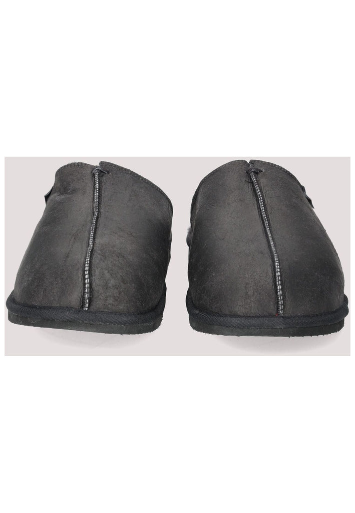 Shepherd Hausschuhe Leder Schwarz Warmfutter