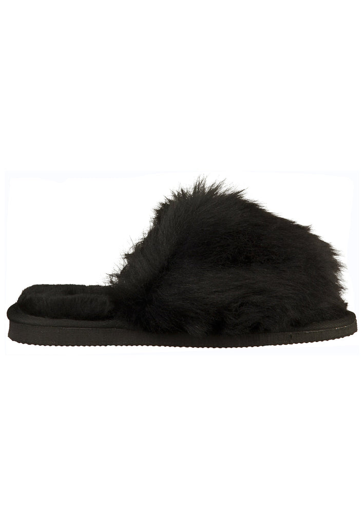 Shepherd Hausschuhe Leder Schwarz Warmfutter