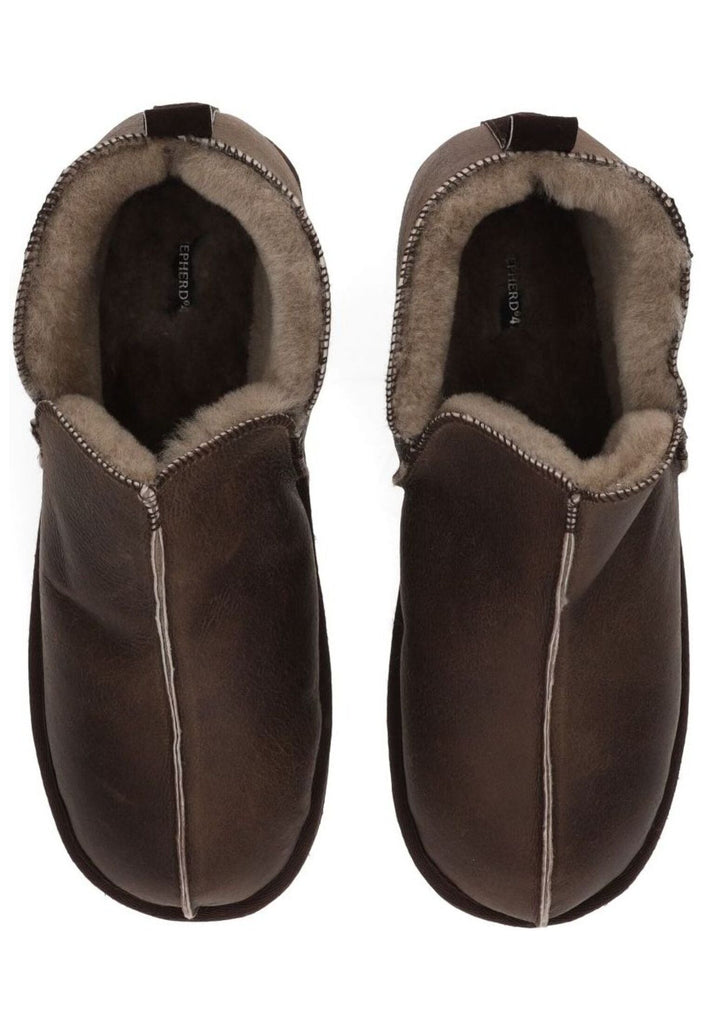 Shepherd Hausschuhe Leder Stone Warmfutter