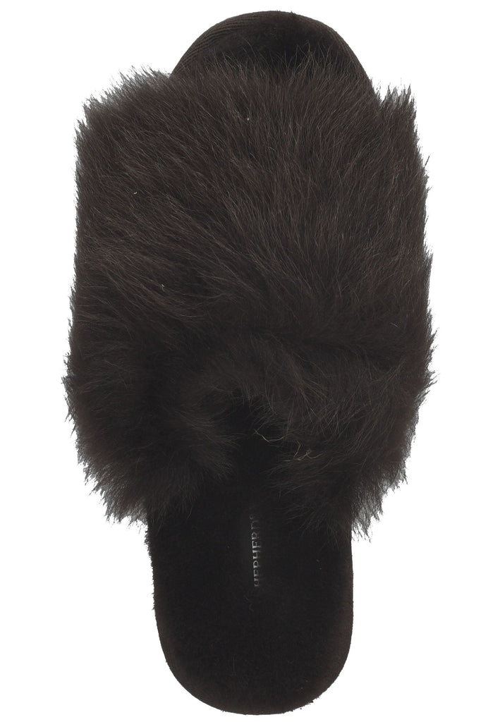 Shepherd Hausschuhe Schurwolle Braun Warmfutter