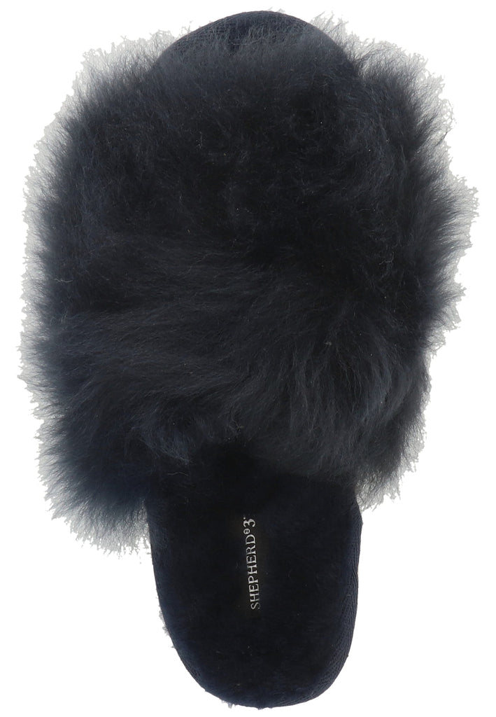 Shepherd Hausschuhe Schurwolle Marine