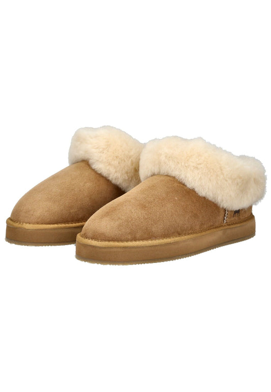 Shepherd Hausschuhe Veloursleder Chestnut Warmfutter
