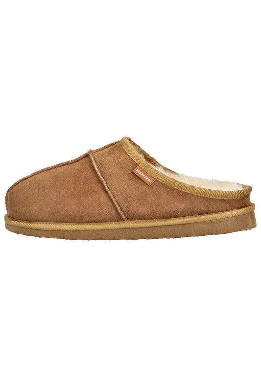 Shepherd Hausschuhe Veloursleder Chestnut Warmfutter