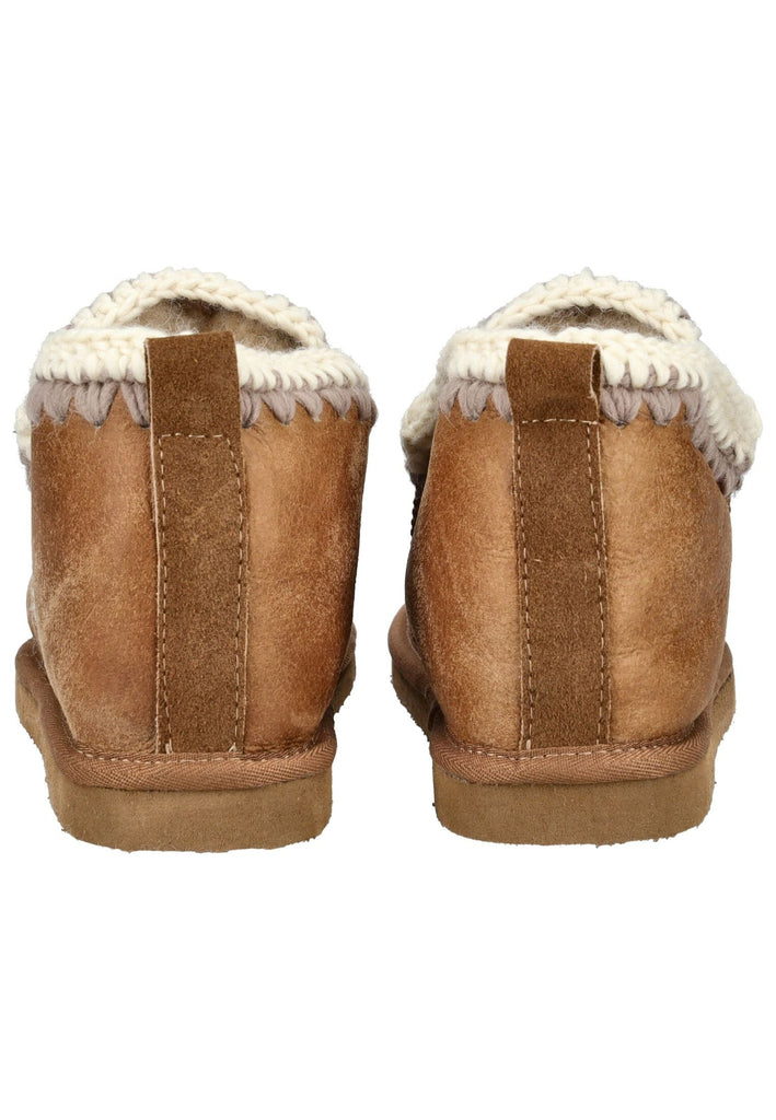 Shepherd Hausschuhe Veloursleder Cognac Warmfutter