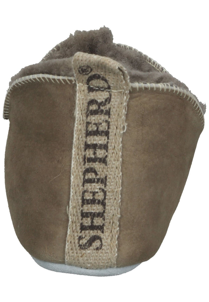 Shepherd Hausschuhe Veloursleder Grau
