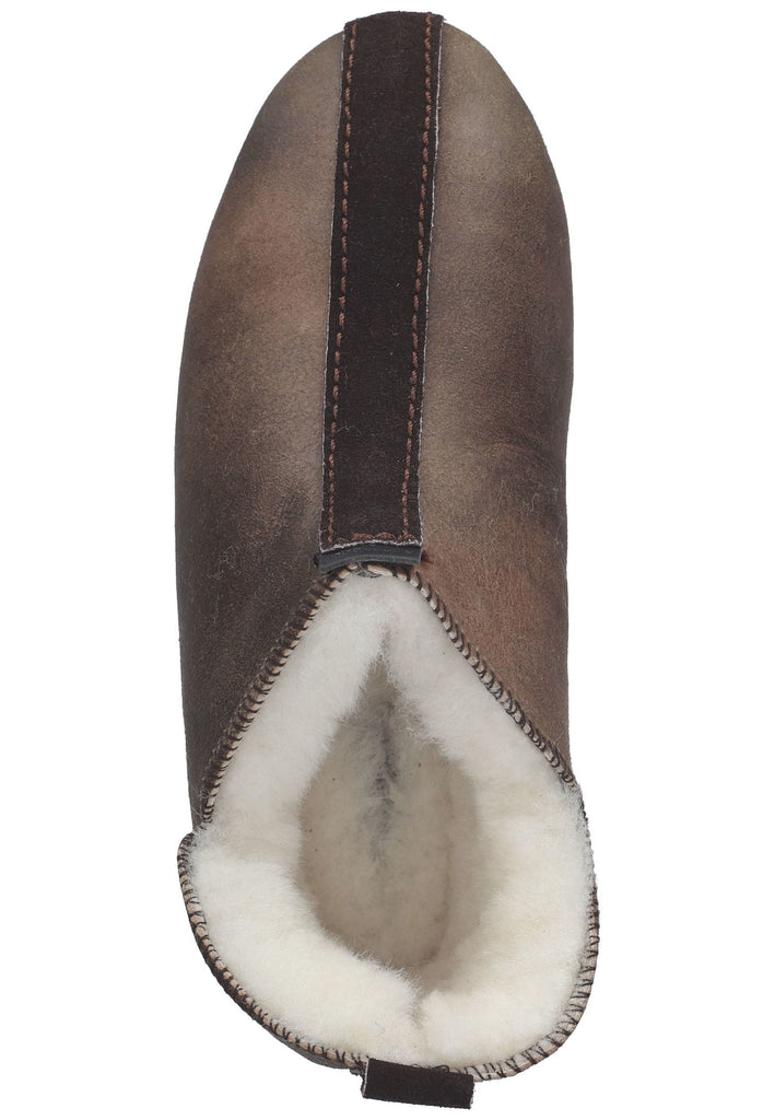 Shepherd Hausschuhe Veloursleder Grau Warmfutter
