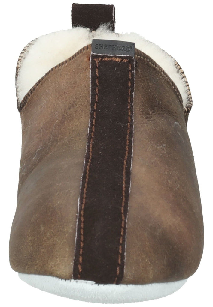 Shepherd Hausschuhe Veloursleder Grau Warmfutter