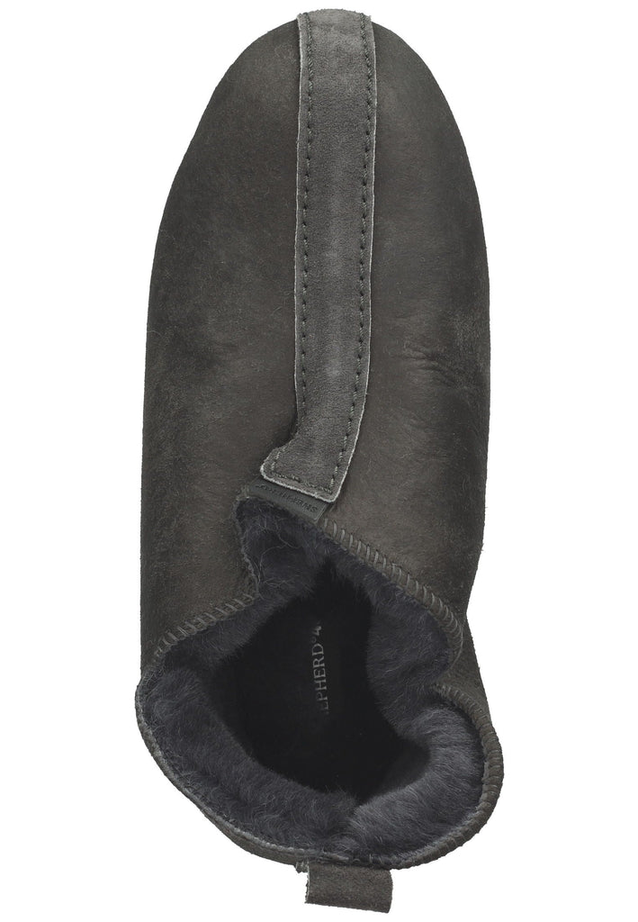 Shepherd Hausschuhe Veloursleder Grau Warmfutter