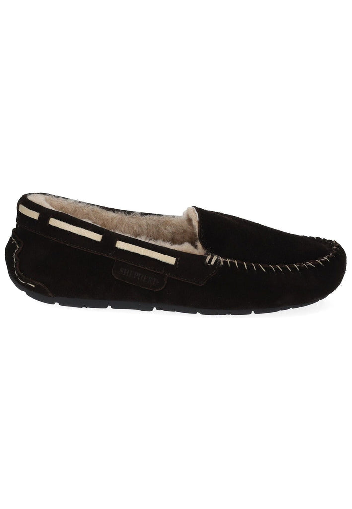 Shepherd Hausschuhe Veloursleder Moro Warmfutter