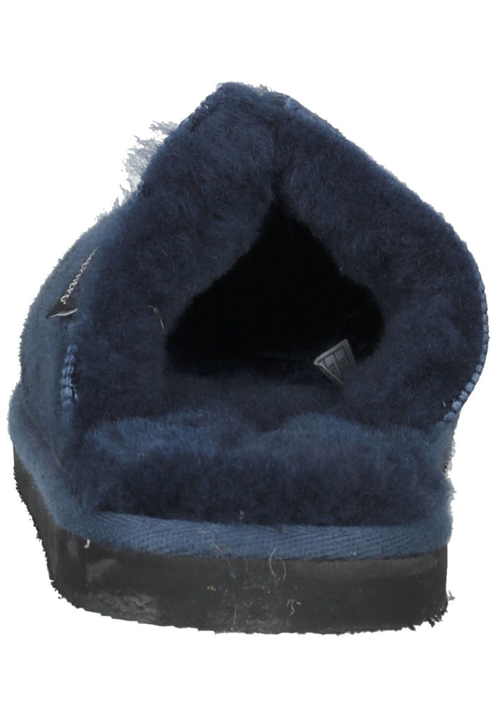 Shepherd Hausschuhe Veloursleder Navy Warmfutter