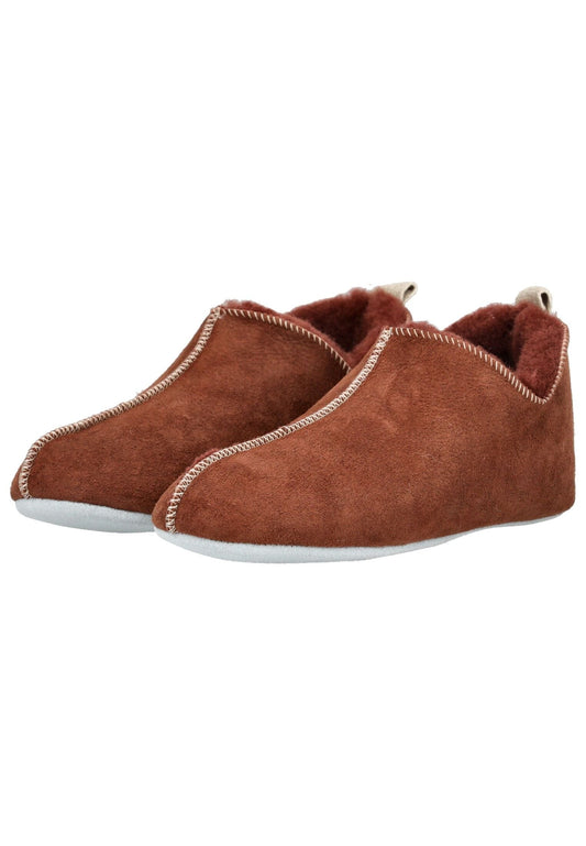 Shepherd Hausschuhe Veloursleder Rot Warmfutter