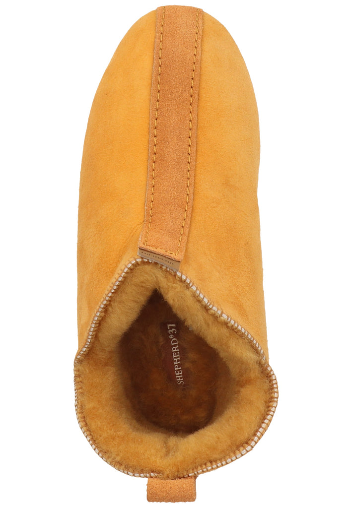Shepherd Hausschuhe Veloursleder Senf