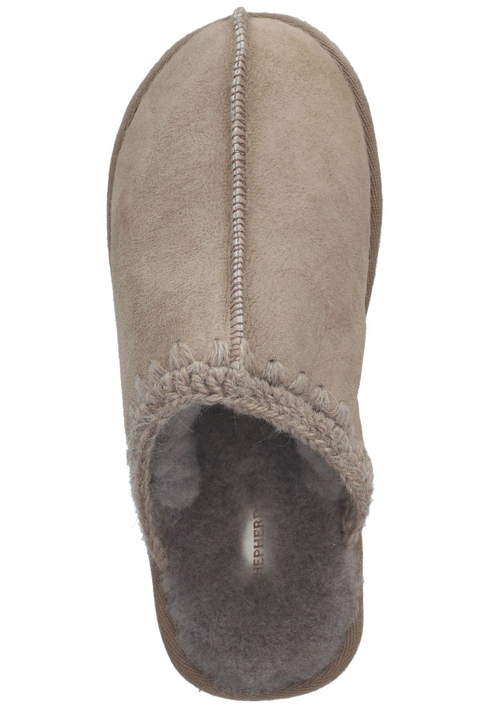 Shepherd Hausschuhe Veloursleder Stein Warmfutter