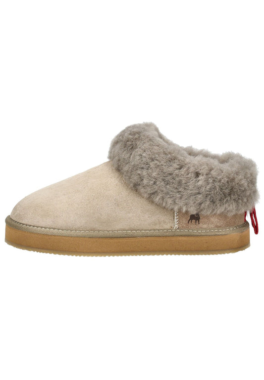 Shepherd Hausschuhe Veloursleder Stone Warmfutter