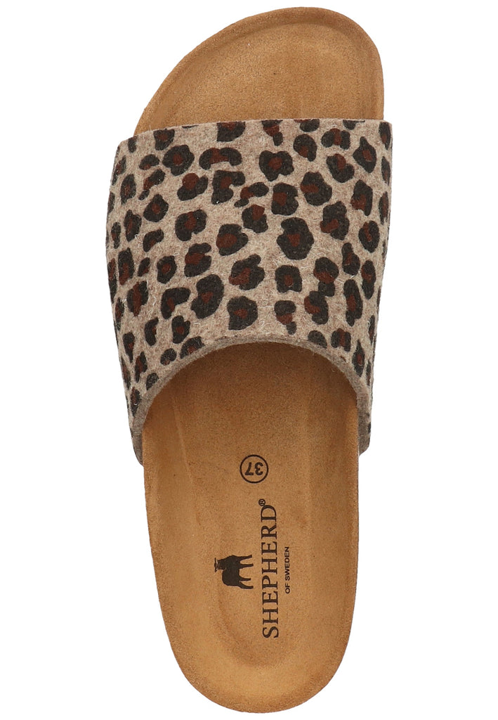 Shepherd Hausschuhe Wolle Leopard
