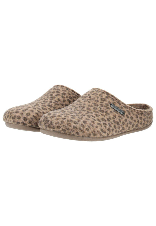 Shepherd Hausschuhe Wolle Leopard