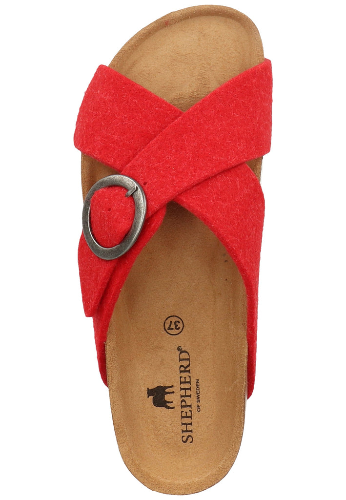 Shepherd Hausschuhe Wolle Rot