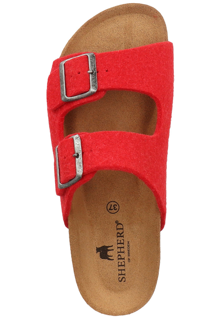 Shepherd Hausschuhe Wolle Rot