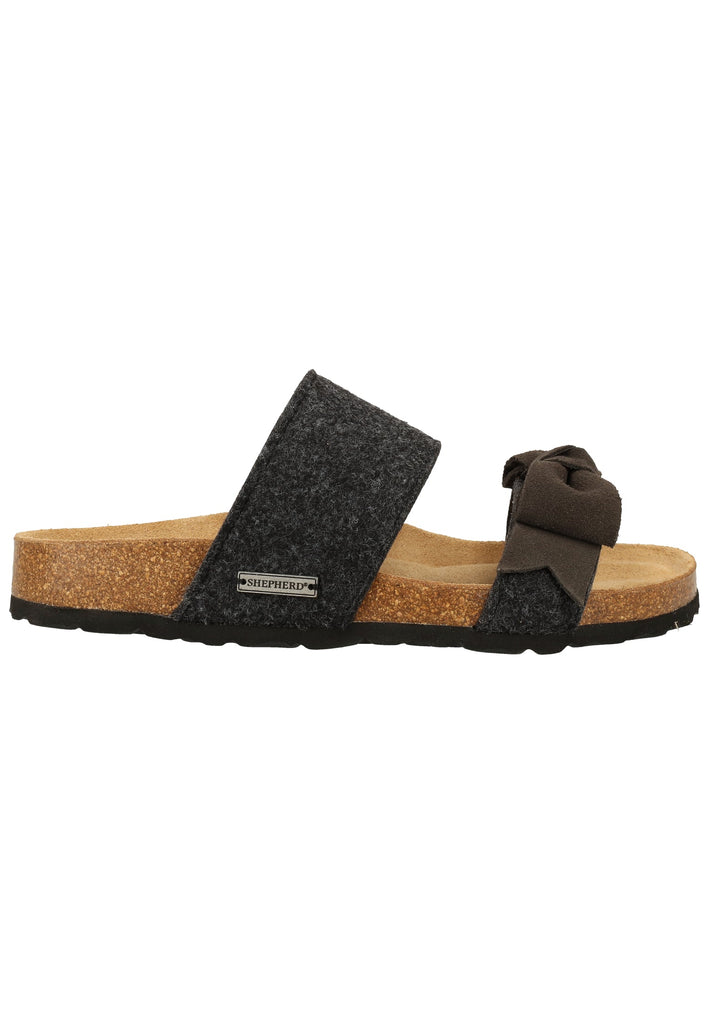 Shepherd Hausschuhe Wolle Schwarz/Grau