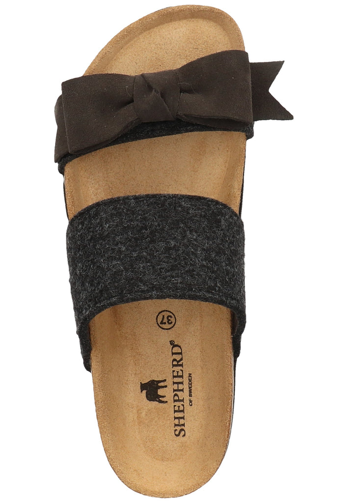 Shepherd Hausschuhe Wolle Schwarz/Grau