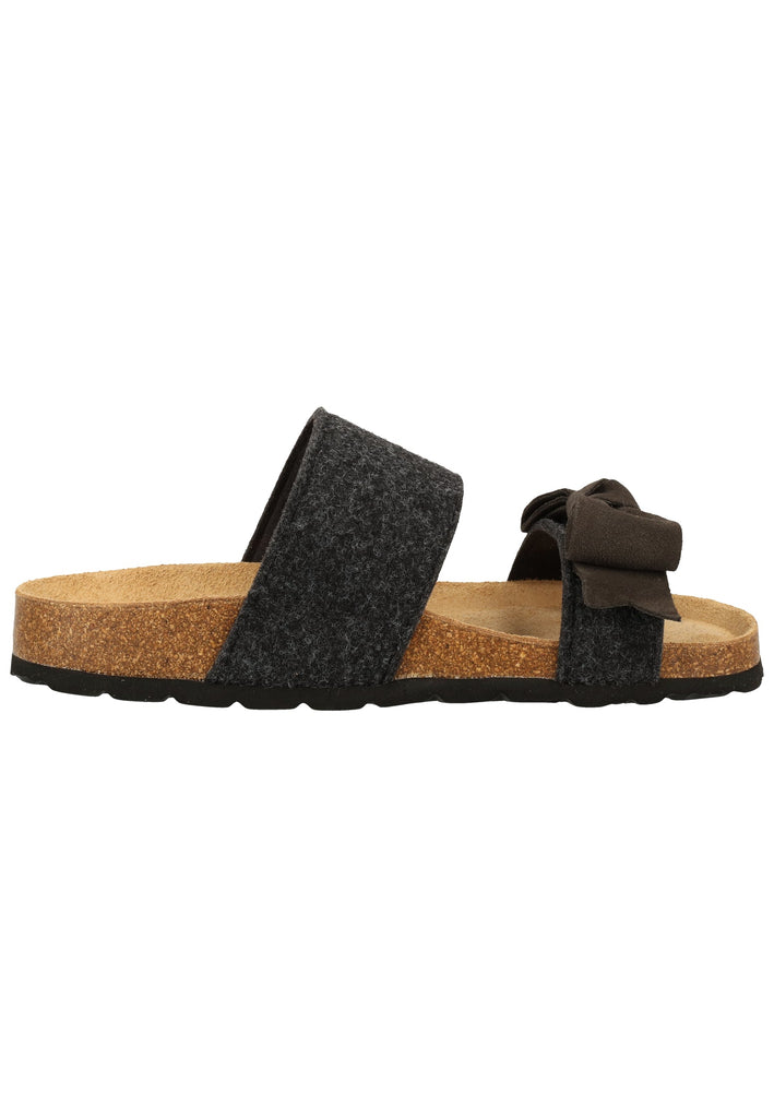 Shepherd Hausschuhe Wolle Schwarz/Grau