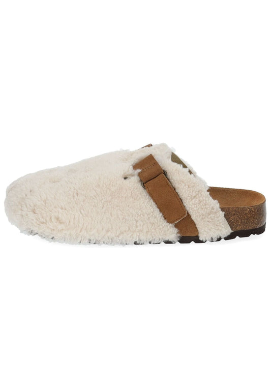 Shepherd Pantoletten Lammfell Creme Warmfutter