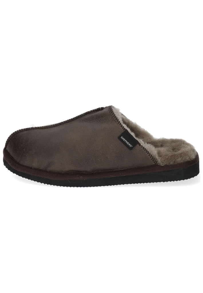 Pantoletten Shepherd Hausschuhe Lammfell Stone Warmfutter
