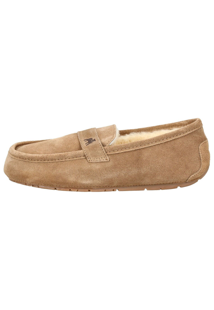 Pantoletten Shepherd Hausschuhe Veloursleder Chestnut Warmfutter