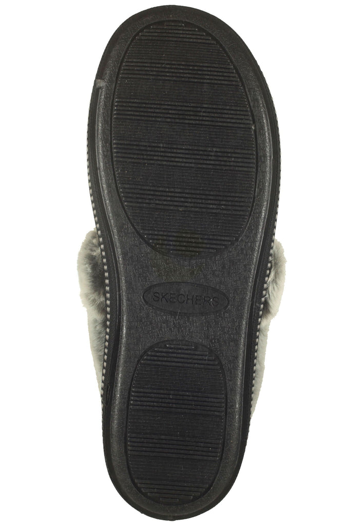 Skechers Hausschuhe Textil Schwarz Warmfutter