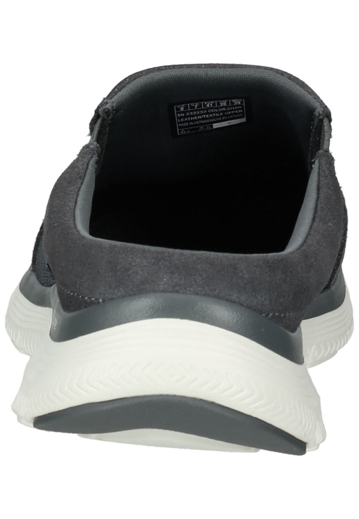 Skechers Pantoletten Leder Grau
