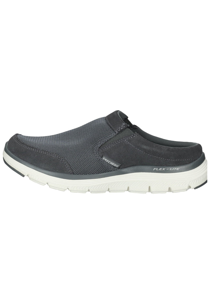 Skechers Pantoletten Leder Grau