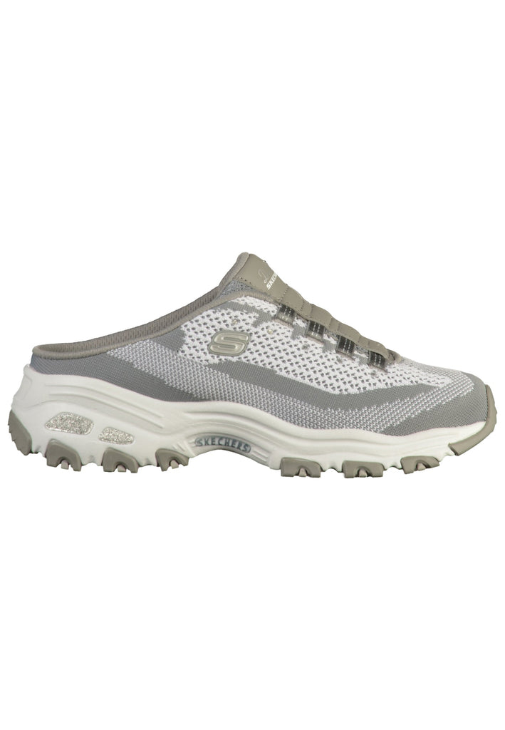 Skechers Pantoletten Mesh Grau/Weiß