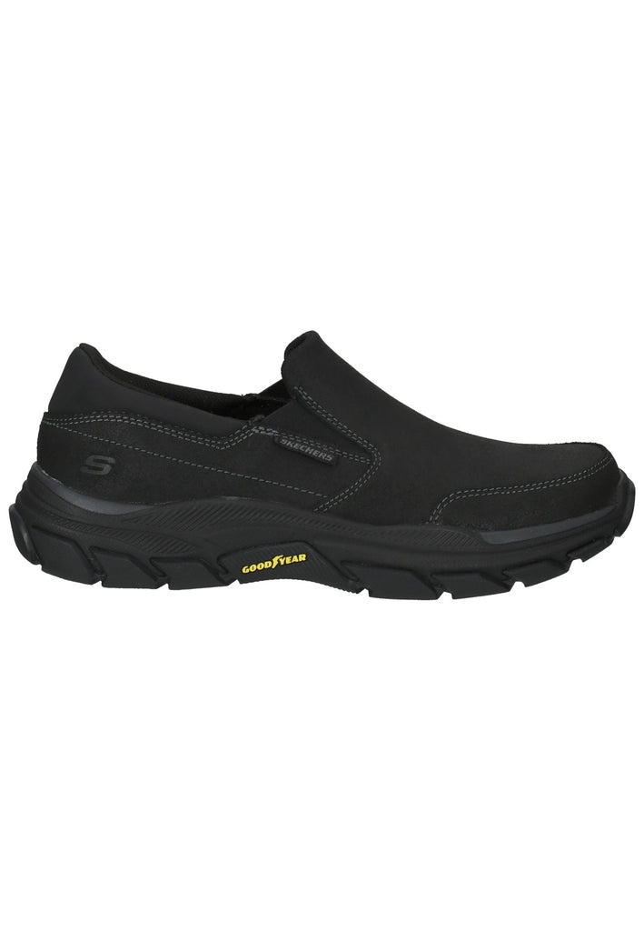 Skechers Slipper Leder Schwarz