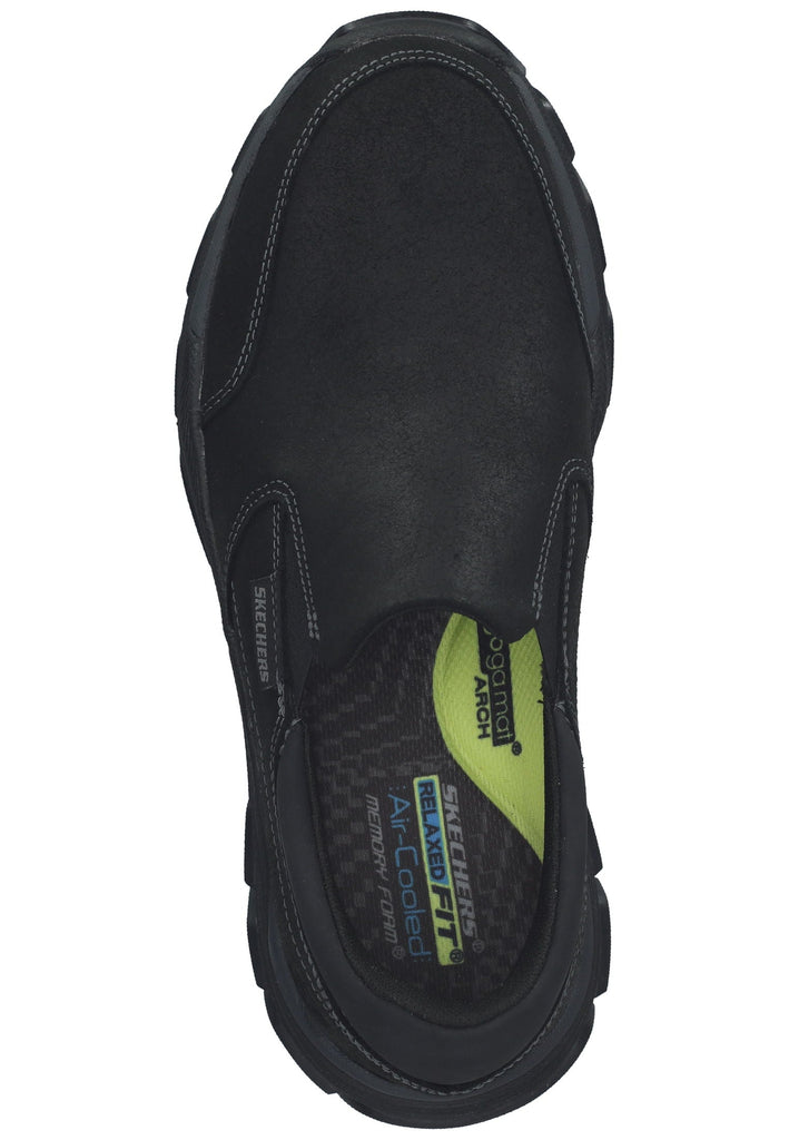 Skechers Slipper Leder Schwarz