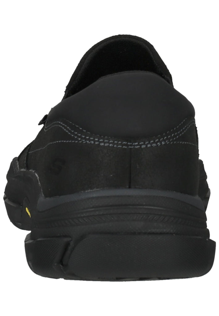 Skechers Slipper Leder Schwarz