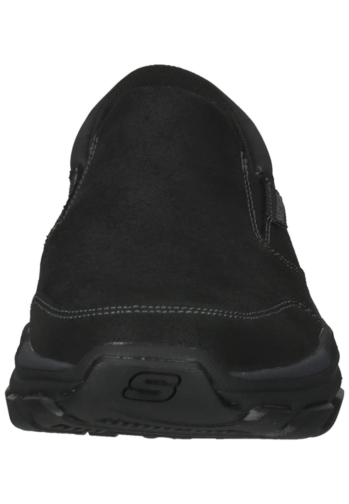 Skechers Slipper Leder Schwarz