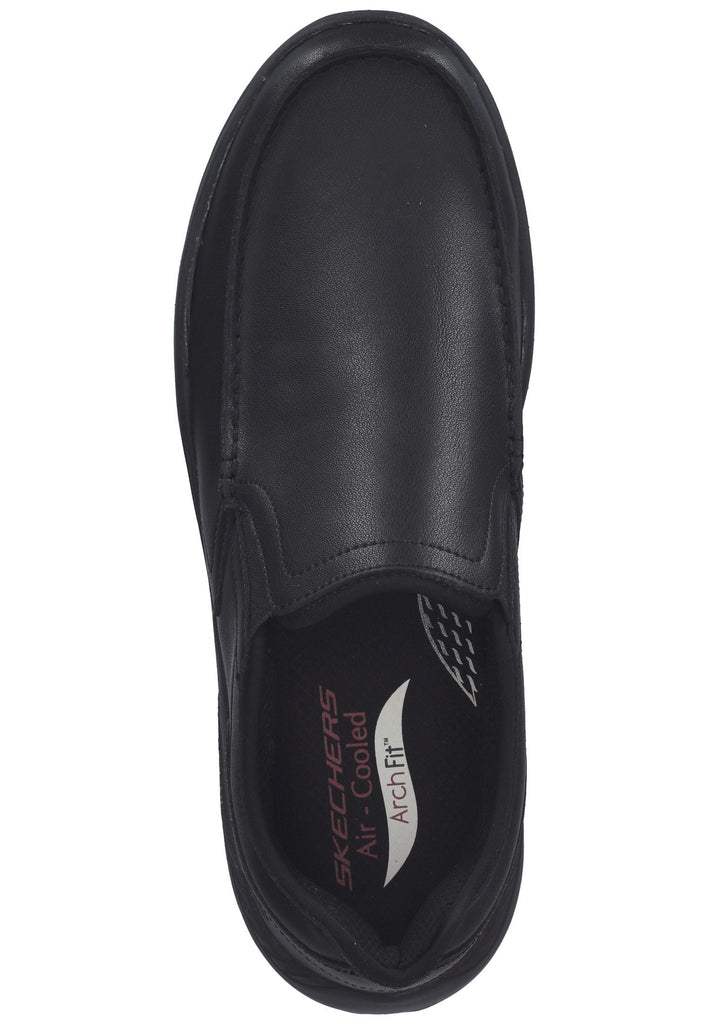 Skechers Slipper Leder Schwarz