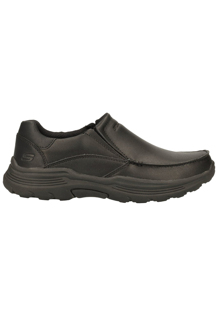 Skechers Slipper Leder Schwarz