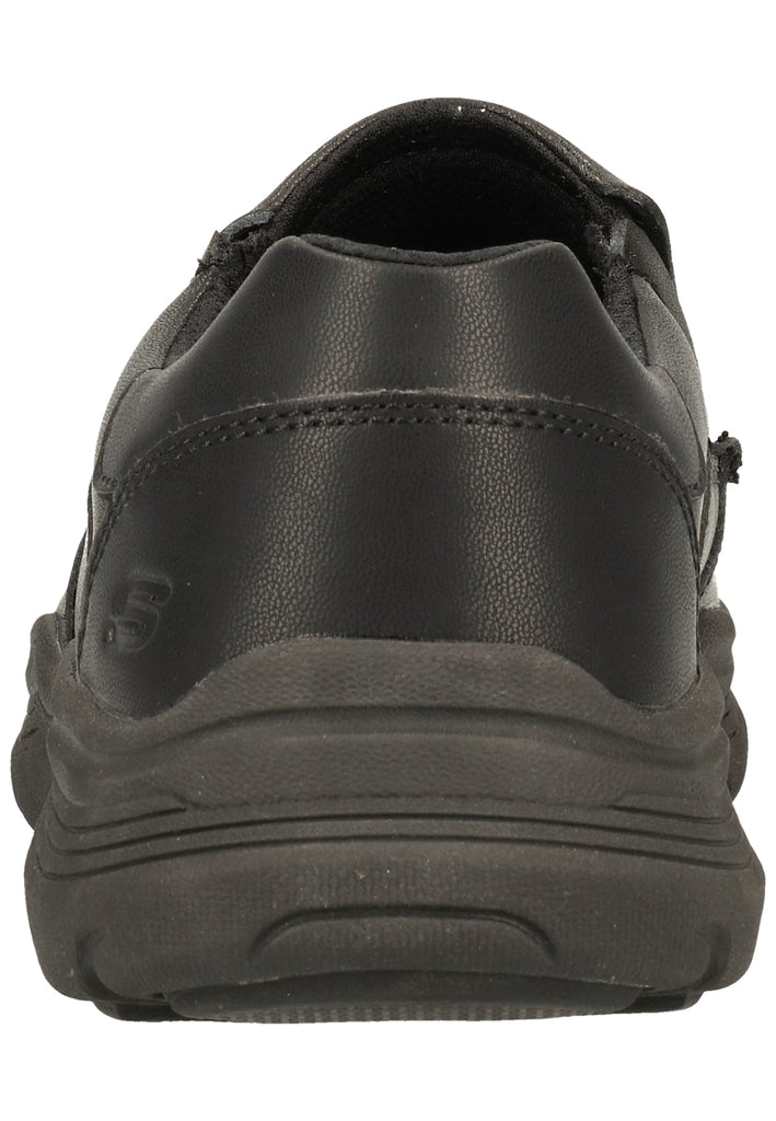Skechers Slipper Leder Schwarz