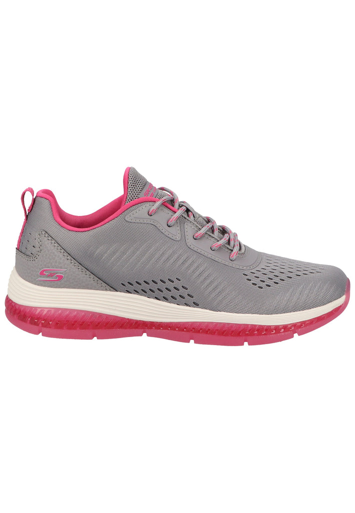 Skechers Sneaker Lederimitat/Mesh Grau/Pink