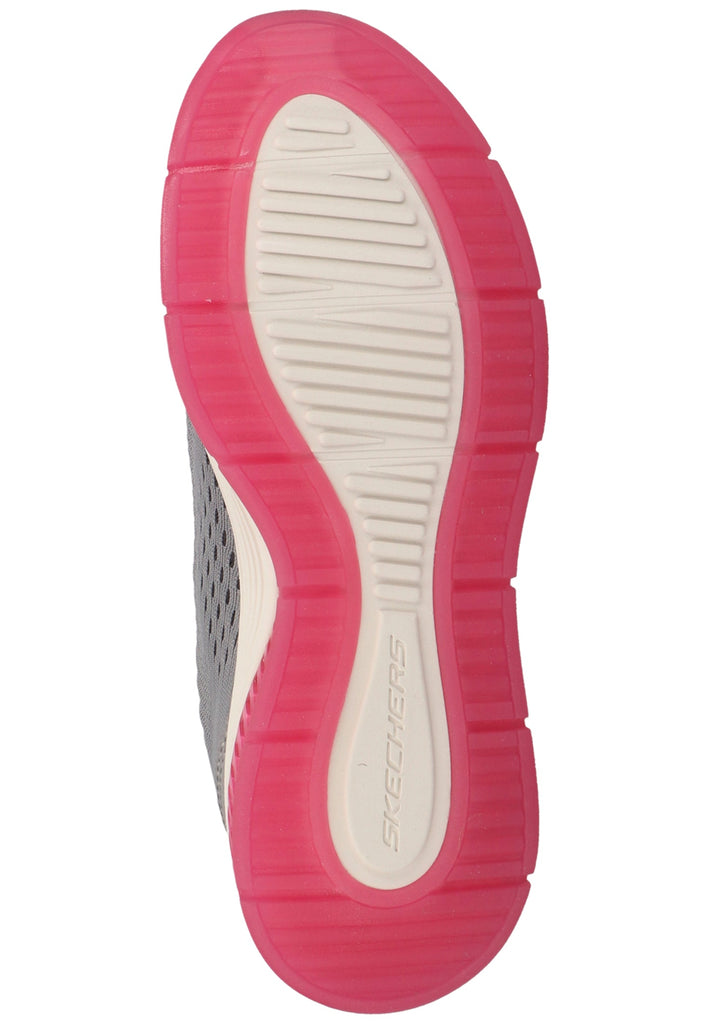Skechers Sneaker Lederimitat/Mesh Grau/Pink