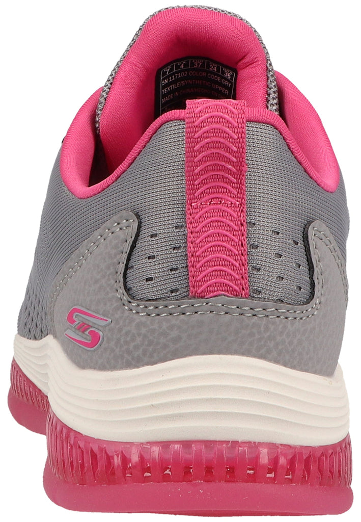 Skechers Sneaker Lederimitat/Mesh Grau/Pink